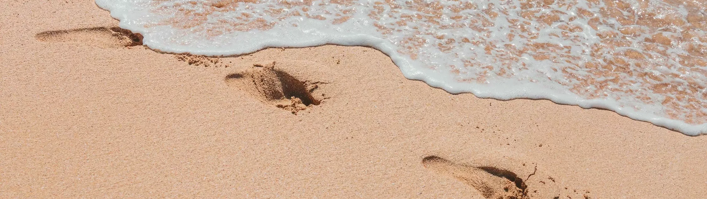 Footprints on Beach